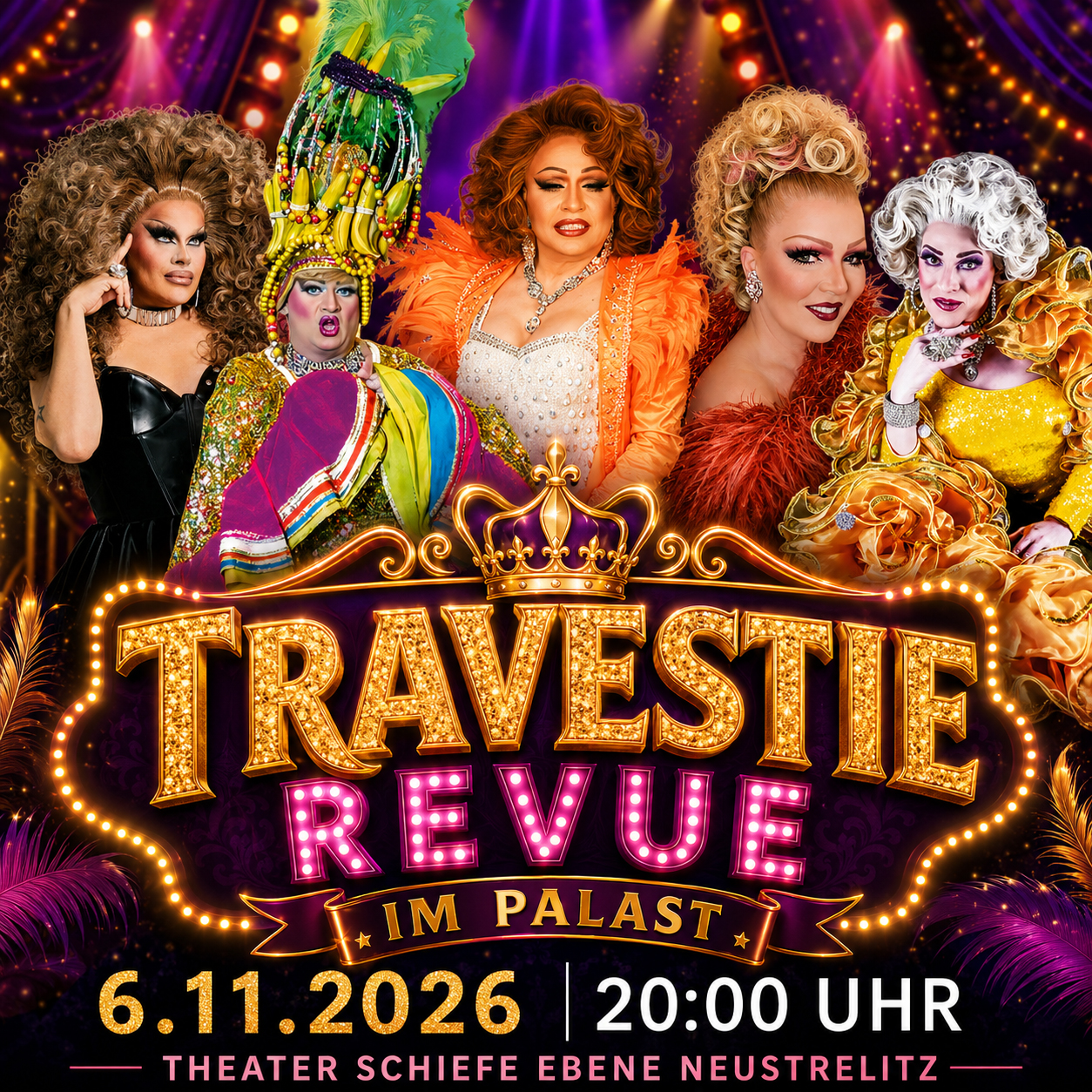 Revue im Palast – Travestie-Revue am 06. November 2026